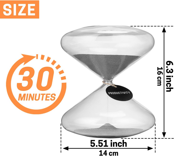 SWISSELITE Large Hourglass Sand Timer, 30 Minutes Sand Timer