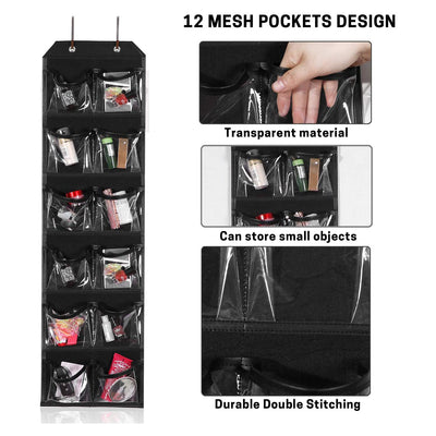 Over the Door Hanging Organizer with 12 Vinyl Pockets