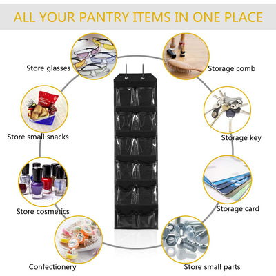 Over the Door Hanging Organizer with 12 Vinyl Pockets