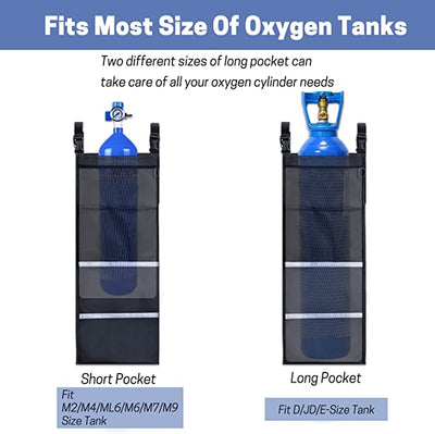 Wheelchair Oxygen Tank Holder with Buckles