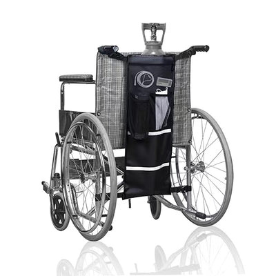 Wheelchair Oxygen Tank Holder with Buckles
